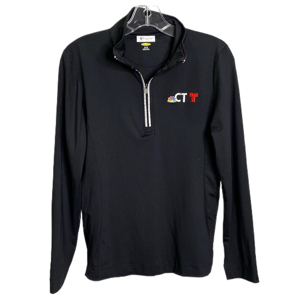 Greg Norman Women's Quarter-Zip Sweatshirt Black NBC CT Style#WNS2K451 Stretch M
